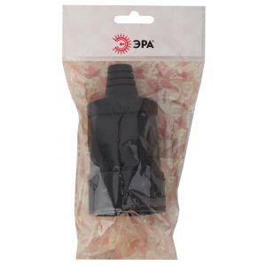 Rx4-B ЭРА Розетка кабельная с/з прямая ПВХ 16A черная (20/240/1920)