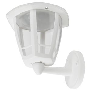 Садово-парковый светильник ЭРА ДБУ 07-8-005 3000К Дели 1 белый 6 гранный настенный IP44 светодиодный 8Вт 3000K