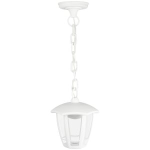 Садово-парковый светильник ЭРА ДСУ 07-8-002 Марсель 1 белый 6 гранный подвесной IP44 светодиодный 8Вт 3000K