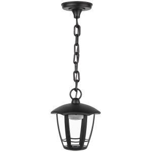 Садово-парковый светильник ЭРА ДСУ 07-8-002 Марсель 1 черный 6 гранный подвесной IP44 светодиодный 8Вт 3000K