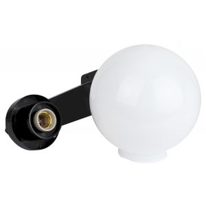 Садово-парковый светильник ЭРА НБУ 01-60-201 шар опаловый настенный IP44 Е27 max60Вт d200mm