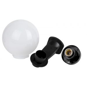 Садово-парковый светильник ЭРА НБУ 01-60-201 шар опаловый настенный IP44 Е27 max60Вт d200mm