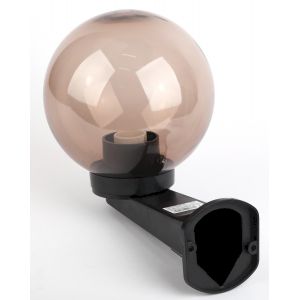 Садово-парковый светильник ЭРА НБУ 01-60-205 шар дымчатый настенный IP44 Е27 max60Вт d200mm