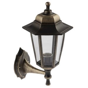 Садово-парковый светильник ЭРА НБУ 06-60-001 бронза 6 гранный настенный IP44 Е27 max60Вт Садово-парковый светильник ЭРА НБУ 06-60-001 бронза 6 гранный настенный IP44 Е27 max60Вт