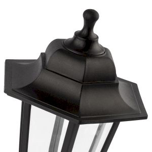 Садово-парковый светильник ЭРА НБУ 06-60-001 черный 6 гранный настенный IP44 Е27 max60Вт