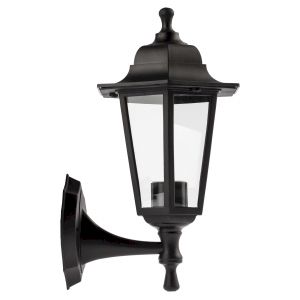 Садово-парковый светильник ЭРА НБУ 06-60-001 черный 6 гранный настенный IP44 Е27 max60Вт