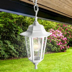 Садово-парковый светильник ЭРА НСУ 06-60-001 белый 6 гранный подвесной IP44 Е27 max60Вт Садово-парковый светильник ЭРА НСУ 06-60-001 белый 6 гранный подвесной IP44 Е27 max60Вт