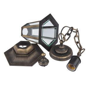 Садово-парковый светильник ЭРА НСУ 06-60-001 бронза 6 гранный подвесной IP44 Е27 max60Вт