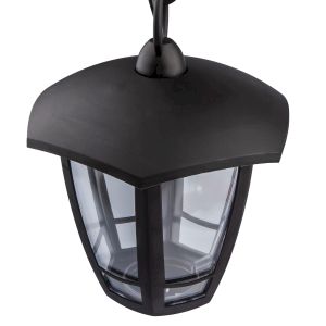 Садово-парковый светильник ЭРА НСУ 07-40-002 Марсель 1 черный 6 гранный подвесной IP44 Е27 max40Вт