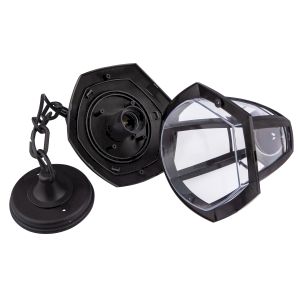 Садово-парковый светильник ЭРА НСУ 07-40-002 Марсель 1 черный 6 гранный подвесной IP44 Е27 max40Вт