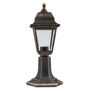 Садово-парковый светильник ЭРА НТУ 04-60-001 Оскар бронза 4 гранный напольный IP44 Е27 max60Вт