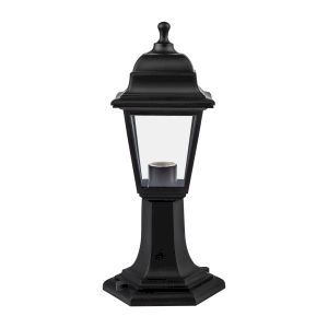 Садово-парковый светильник ЭРА НТУ 04-60-001 Оскар черный 4 гранный напольный IP44 Е27 max60Вт