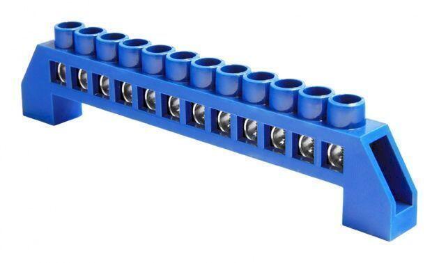 Шина нулевая "N" 12 6х9 мм (в изоляторе под винт) Шина нулевая "N" 12 6х9 мм (в изоляторе под винт)