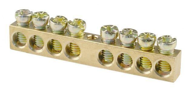 Шина нулевая "N" открытая 8/1 сечение 6х9 мм TEXENERGO Шина нулевая "N" открытая 8/1 сечение 6х9 мм TEXENERGO