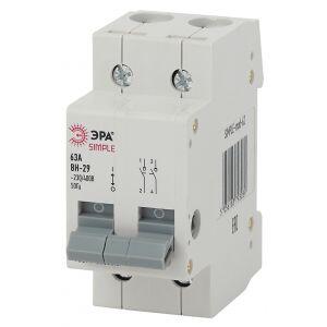 SIMPLE-mod-60 ЭРА SIMPLE Выключатель нагрузки 2P 25А ВН-29 (6/90/2160)