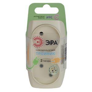 SP-2-I ЭРА Тройник 2гн, без заземл. (сл. кость) (10/60/1500) SP-2-I ЭРА Тройник 2гн, без заземл. (сл. кость) (10/60/1500)