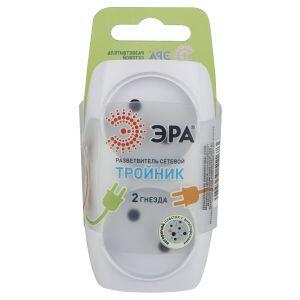 SP-2-W ЭРА Тройник 2гн, без заземл. (белый) (10/60/1500) SP-2-W ЭРА Тройник 2гн, без заземл. (белый) (10/60/1500)