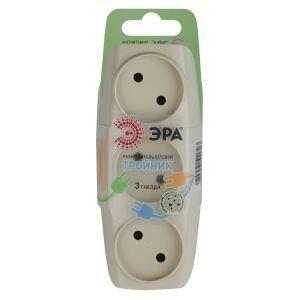 SP-3-I ЭРА Тройник 3гн, без заземл. (сл. кость) (10/60/1200) SP-3-I ЭРА Тройник 3гн, без заземл. (сл. кость) (10/60/1200)