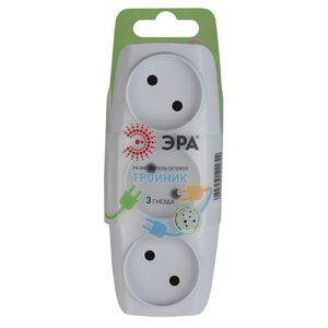 SP-3-W ЭРА Тройник 3гн, без заземл.(белый) (10/60/1200)