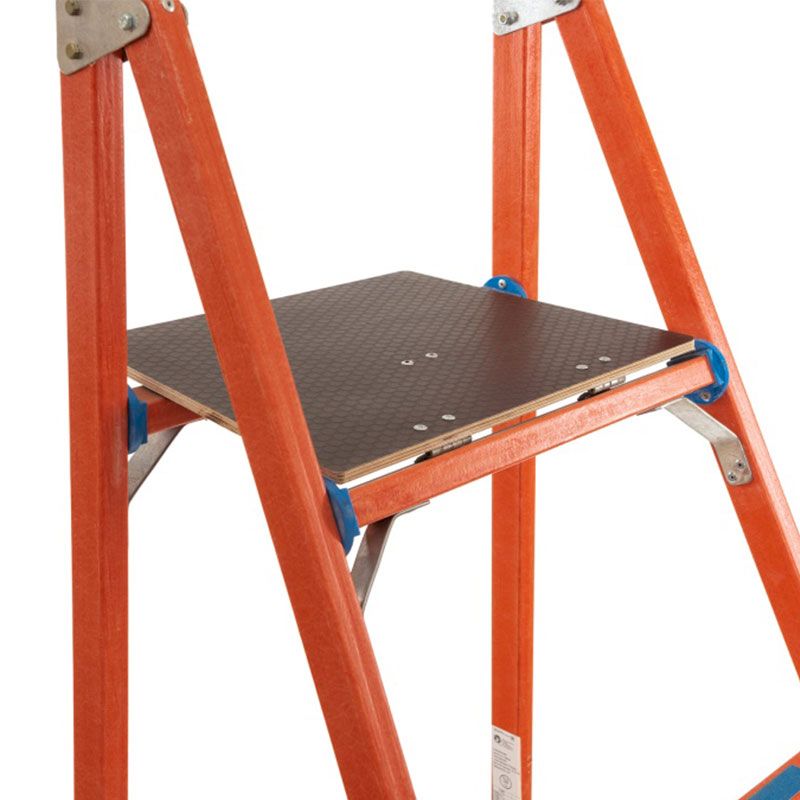 Стремянка стеклопластиковая диэлектрическая с вертикальной опорой СВД-2,0 (Е) (Н-2,7м, 6ступ, 13кг)