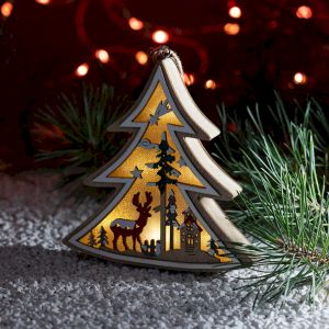 Светильник ЭРА ENGDS-17 новогодний светодиодный Ёлочка подвесной 14 см 3*ААА Светильник ЭРА ENGDS-17 новогодний светодиодный Ёлочка подвесной 14 см 3*ААА