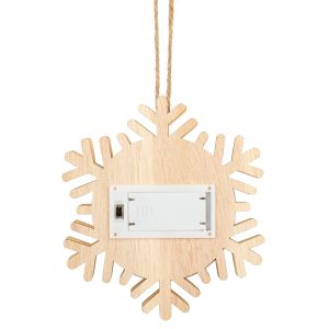 Светильник ЭРА ENGDS-6L новогодний светодиодный Снежинка подвесной 15 см 2*АА
