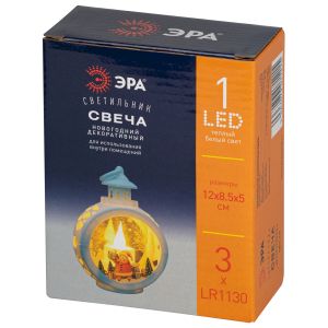 Светильник ЭРА ENID-TW новогодний декоративный Свеча настольный динамичный свет 12 см