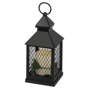 Светильник ЭРА ERANY-DF02 новогодний светодиодный Сочельник черный 3*AАA 10*10*23 см