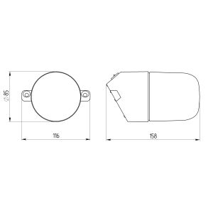 Светильник ЭРА НББ 01-60-002 для бани пластик/стекло наклонный IP65 E27 max 60Вт 158х116х85 белый