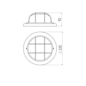 Светильник ЭРА НБО 03-60-012 Кантри дерево/стекло решетка IP54 E27 max 60Вт D220 круг клен
