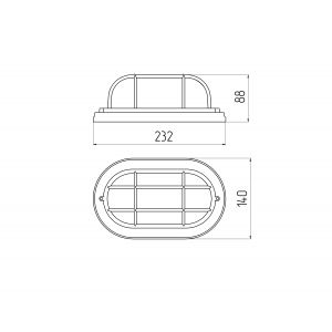 Светильник ЭРА НБО 04-60-012 Кантри дерево/стекло решетка IP54 E27 max 60Вт 232х140 овал клен
