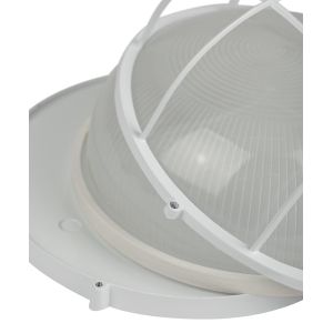 Светильник ЭРА НБП 03-100-002 Акватермо алюминий/стекло решетка IP54 E27 max 100Вт D240 круг белый Светильник ЭРА НБП 03-100-002 Акватермо алюминий/стекло решетка IP54 E27 max 100Вт D240 круг белый