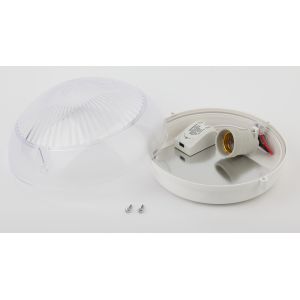 Светильник ЭРА НБП 06-60-101 с фото-шумовым датчиком Сириус IP54 E27 max 60Вт D220 круг призма акустический