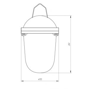 Светильник ЭРА  НСП 41-200-001 без решетки Желудь сталь / стекло IP54 E27 max 200Вт 185х260 белый