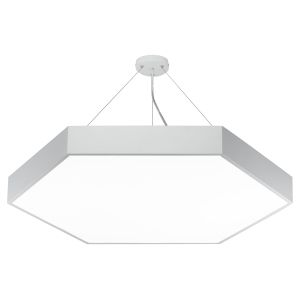 Светильник LED ЭРА Geometria SPO-122-W-40K-066 Hexagon 66Вт 4000К 800*800*80 белый подвесной драйвер внутри Светильник LED ЭРА Geometria SPO-122-W-40K-066 Hexagon 66Вт 4000К 800*800*80 белый подвесной драйвер внутри