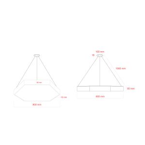 Светильник LED ЭРА Geometria SPO-122-W-40K-066 Hexagon 66Вт 4000К 800*800*80 белый подвесной драйвер внутри Светильник LED ЭРА Geometria SPO-122-W-40K-066 Hexagon 66Вт 4000К 800*800*80 белый подвесной драйвер внутри