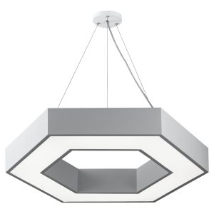 Светильник LED ЭРА Geometria SPO-123-W-40K-045 Hexagon 45Вт 4000K 2500Лм IP40 600*80 белый подвесной драйвер внутри