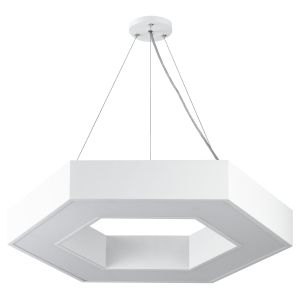 Светильник LED ЭРА Geometria SPO-123-W-40K-045 Hexagon 45Вт 4000K 2500Лм IP40 600*80 белый подвесной драйвер внутри