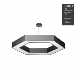 Светильник LED ЭРА Geometria SPO-124-B-40K-051 Hexagon 51Вт 4000К 3900Лм IP40 800*800*80 черный подвесной