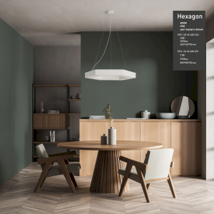 Светильник LED ЭРА Geometria SPO-124-W-40K-051 Hexagon 51Вт 4000К 3900Лм IP40 800*800*80 белый подвесной