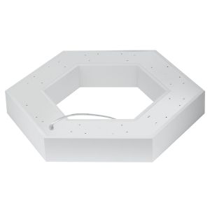 Светильник LED ЭРА Geometria SPO-124-W-40K-051 Hexagon 51Вт 4000К 800*800*80 белый подвесной драйвер внутри Светильник LED ЭРА Geometria SPO-124-W-40K-051 Hexagon 51Вт 4000К 800*800*80 белый подвесной драйвер внутри
