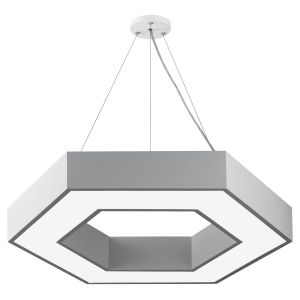 Светильник LED ЭРА Geometria SPO-124-W-40K-051 Hexagon 51Вт 4000К 800*800*80 белый подвесной драйвер внутри Светильник LED ЭРА Geometria SPO-124-W-40K-051 Hexagon 51Вт 4000К 800*800*80 белый подвесной драйвер внутри