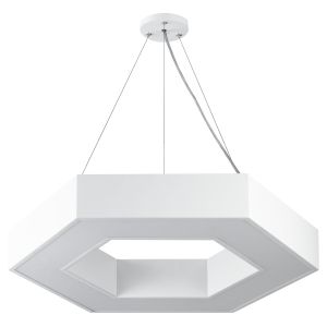 Светильник LED ЭРА Geometria SPO-124-W-40K-051 Hexagon 51Вт 4000К 800*800*80 белый подвесной драйвер внутри Светильник LED ЭРА Geometria SPO-124-W-40K-051 Hexagon 51Вт 4000К 800*800*80 белый подвесной драйвер внутри