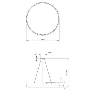 Светильник LED ЭРА Geometria SPO-132-B-40K-088 Ring 88Вт 4000К 6000Лм IP40 800*800*80 черный подвесной