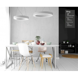 Светильник LED ЭРА Geometria SPO-134-W-40K-056 Ring 56Вт 4000К 4200Лм IP40 800*800*80 белый подвесной