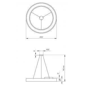 Светильник LED ЭРА Geometria SPO-134-W-40K-056 Ring 56Вт 4000К 4200Лм IP40 800*800*80 белый подвесной