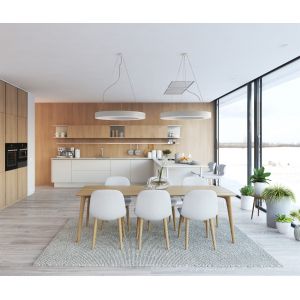 Светильник LED ЭРА Geometria SPO-134-W-40K-056 Ring 56Вт 4000К 4200Лм IP40 800*800*80 белый подвесной