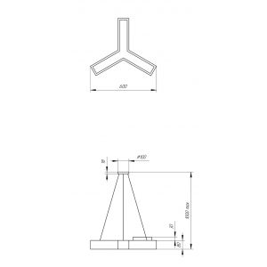 Светильник LED ЭРА Geometria SPO-141-W-40K-028 Igrek 28Вт 4000К 1750Лм IP40 600*600*80 белый подвесной