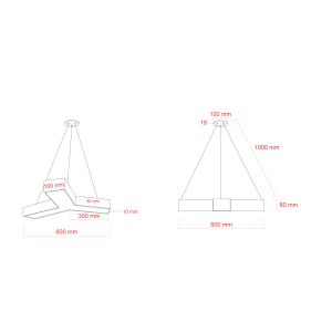 Светильник LED ЭРА Geometria SPO-141-W-40K-028 Igrek 28Вт 4000K 1750Лм IP40 600*80 белый подвесной драйвер внутри Светильник LED ЭРА Geometria SPO-141-W-40K-028 Igrek 28Вт 4000K 1750Лм IP40 600*80 белый подвесной драйвер внутри