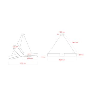 Светильник LED ЭРА Geometria SPO-142-W-40K-044 Igrek 44Вт 4000K 3000Лм IP40 800*80 белый подвесной драйвер внутри Светильник LED ЭРА Geometria SPO-142-W-40K-044 Igrek 44Вт 4000K 3000Лм IP40 800*80 белый подвесной драйвер внутри